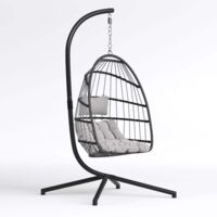 SEDIA OVETTO A DONDOLO 1 POSTO IN ACCIAIO 95x95xH195 cm
