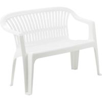 Ipae Progarden Panchina Diva in Resina Bianca - 114x55xH82 cm