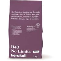 Kerakoll Colla H40 No Limits Bianco 2kg - Gel-Adesivo Strutturale Flessibile