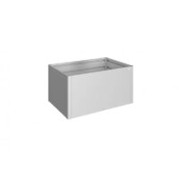 aiuola rialzata da esterno argento metallizzato, misura 1,5x1 - biohort