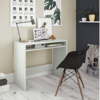 Alpes Scrivania Porta PC Bianca - Pratica per Piccoli Spazi 79 cm