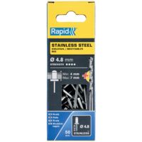 Rapid 5000396 Rivetti Acciaio Inox Ø4,8x10 mm
