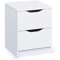 CASSETTIERA WESTPHALEN 2 CASSETTI 40x40x50H STRUTTURA IN LAMINATO VERNICIATO BIANCO