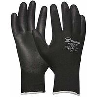 Guanti da Lavoro Gebol Micro Flex - Poliestere Nero - Taglia 9