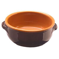 Coli Ciotola in Terracotta con Manici - Marrone - 14cm