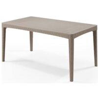 Keter Tavolo da Giardino Girona - Cappuccino - 160x90x74h cm