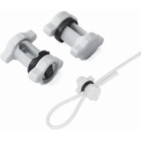 Morsetto per cavi "Block Fix" in nylon bianco 4 pz.