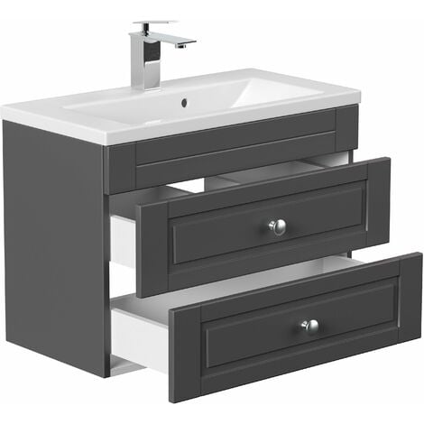 Mueble de baño suspendido Dover 80 cm de ancho Cambrian - Comprar online al  mejor precio.