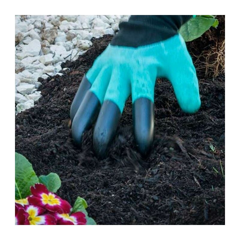 gants de jardinage Vipfan Lot de 2 avec griffes pour creuser et Planter Green Jardin Genie Gants 