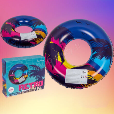 PALMBUOY : Bouée Gonflable Palmier et Sunset Retro 90 cm (1/5)