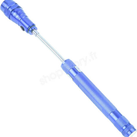 Lampe de Poche Télescopique Magnétique Flexible 17 à 55 cm avec 3 LED et Intensité Réglable (1/5)