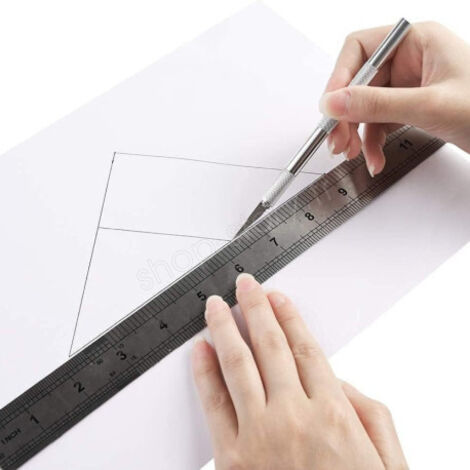 Set de Cutter de Précision avec 10 Lames Interchangeables et Boîte de Rangement pour Loisirs Créatifs (1/5)