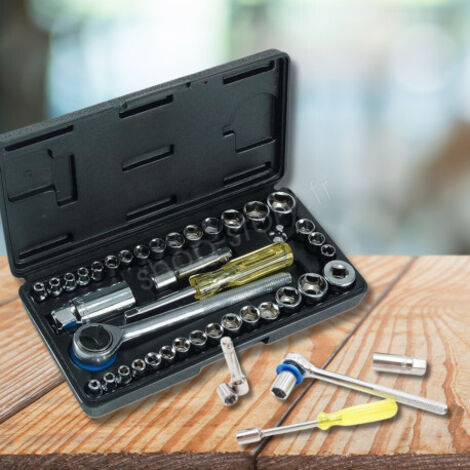 Coffret à Douilles 39 Pièces avec Accessoires (1/5)