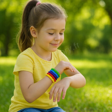 Bracelet Anti-Moustiques à la Citronnelle Sans Produits Chimiques - Pour Enfants et Adultes