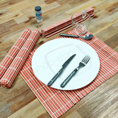 Lot de 4 Sets de Table en Bambou - Résistants et Faciles à Nettoyer (1/5)