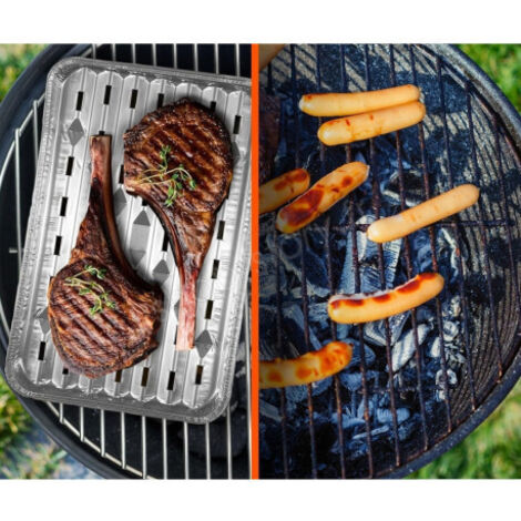 Lot de 12 Barquettes Aluminium 35x22 cm – Spécial Barbecue (1/5)