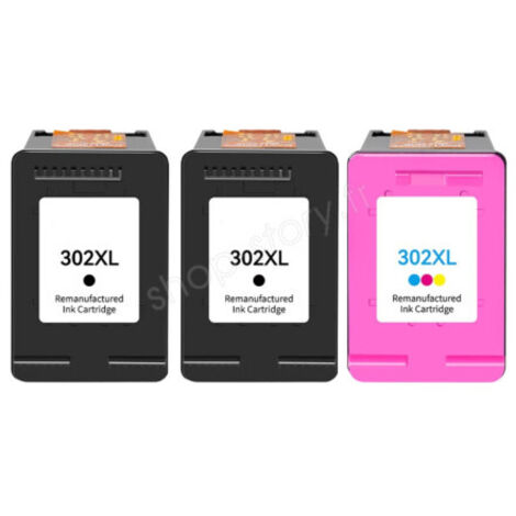 Pack de Cartouches 302 XL Compatibles pour Imprimante HP 302 XL