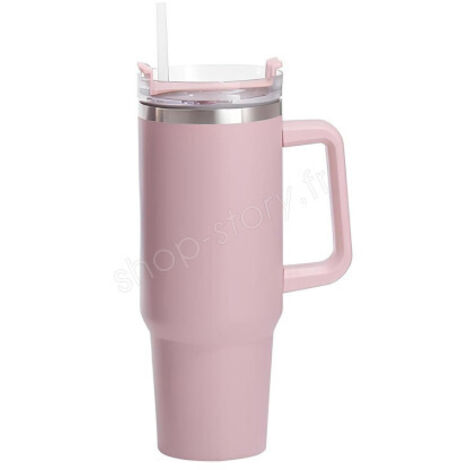 Mug Thermique Inox 1200ml avec Paille et Couvercle Étanche