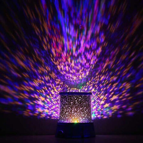 Projecteur d'Étoiles LED pour Enfant avec Lumières Tournantes et Multicolores