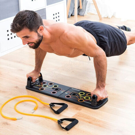 PULSHER : Plateau de Pompes avec Sangles de Résistance (1/5)