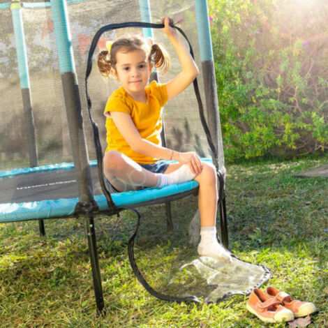 Mini Trampoline Pour Enfants 92 Cm - Pliable, Avec Poignée Réglable - Pour Intérieur Et Extérieur - À Partir De 2 Ans