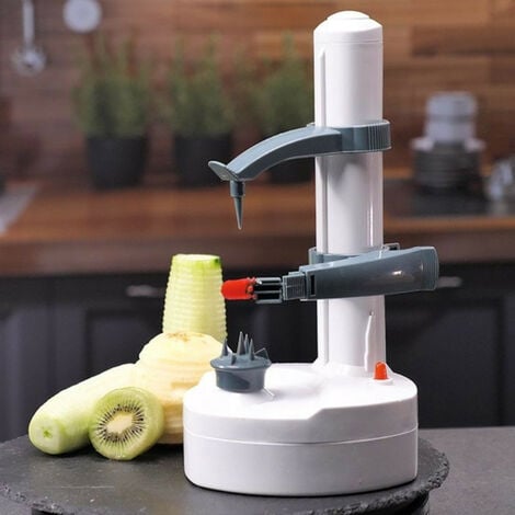 Eplucheur électrique Pro 3 fruits/légumes par min,Blanc : :  Cuisine et Maison