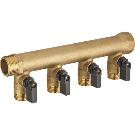 Collettore a valvole MF 20x27 - uscita m 15x21 - 4 vie NOYON & THIEBAULT
