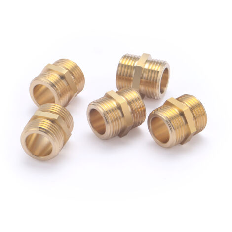 Nipplo doppio maschio, uguale, M12x17, 5 pezzi NOYON & THIEBAULT