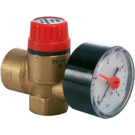 Valvola di sicurezza a membrana con manometro doppio femmina F15x21 NOYON & THIEBAULT