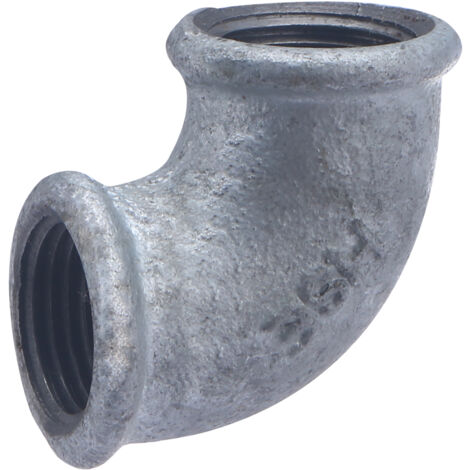 Raccordo a gomito galvanizzato, piccolo raggio, femmina, F15x21 NOYON & THIEBAULT