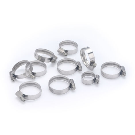 AROZ Collare in acciaio, larghezza 12 mm, serraggio diametro 25-40 mm (10 pezzi)