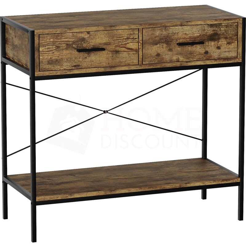 Industrial style console table deals with drawers