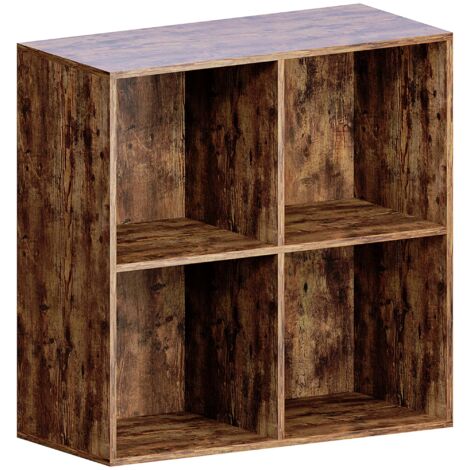 Durham 9 Cube Bookcase Shelf Wooden Display Storage Rack Free Standing Shelf Unit, Black-0-Baskets