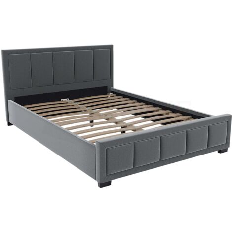 Vanita 5ft King Size Modern Fabric Bed Frame, 150 x 200 cm, Light-Grey (1/5)