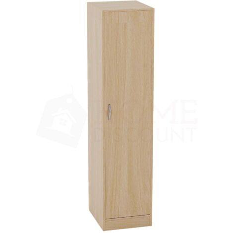 Riano 1 Door Wardrobe With Hanging Rail & Storage Shelf, Pine