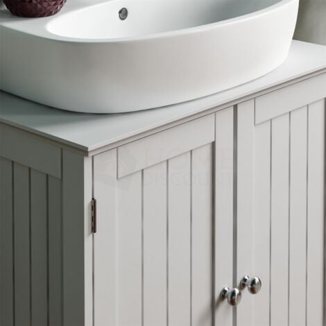 Priano Sink Cabinet Vanity Under Basin Bathroom Kitchen White Storage