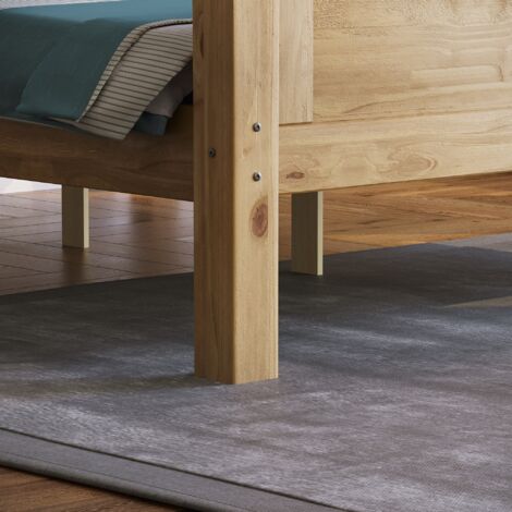 Corona 5ft King Size Solid Pine Wood Bed Frame, 150 x 200 cm, High-Foot-End