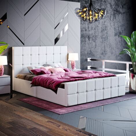 Valentina 5ft King Size Fabric Ottoman Bed Frame, Light Grey Linen, 200 x 150 cm