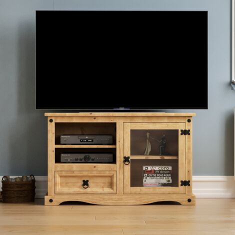 Corona Solid Pine TV Unit Entertainment Cabinet Stand Storage Unit