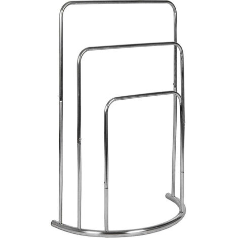 3 Tier Towel Stand Curved Steel Bathroom Drying Rack (1/4)