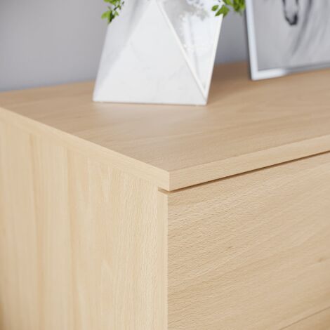 Riano 5 Drawer Chest of Drawers Bedroom Storage Furniture, Pine