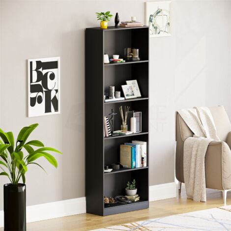 Cambridge 5 Tier Extra Large Bookcase, Extra Wide Bookcase Shelves