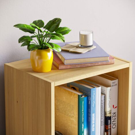 Oxford 2 Tier Cube Bookcase Shelving Storage Unit, Oak