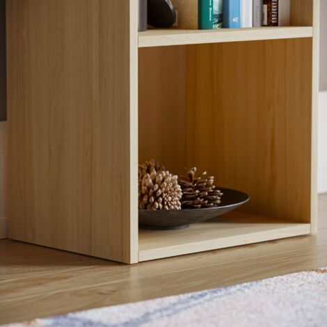 Oxford 3 Tier Cube Bookcase Shelving Storage Unit, Oak