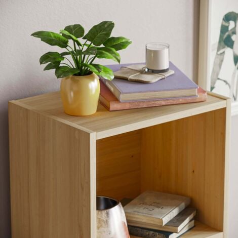 Oxford 4 Tier Cube Bookcase Shelving Storage Unit, Oak