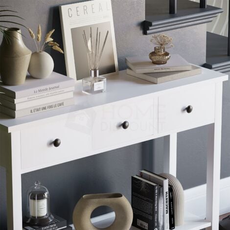 Windsor 3 Drawer Console Table With