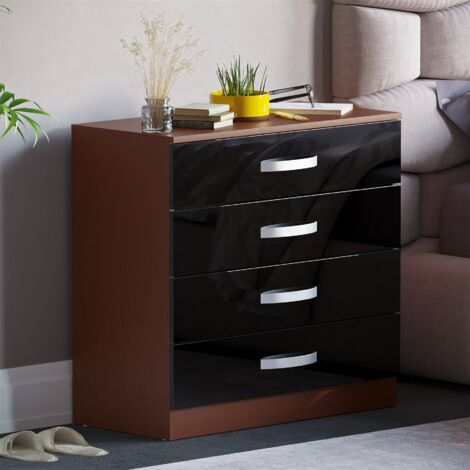 Black gloss online bedroom drawers