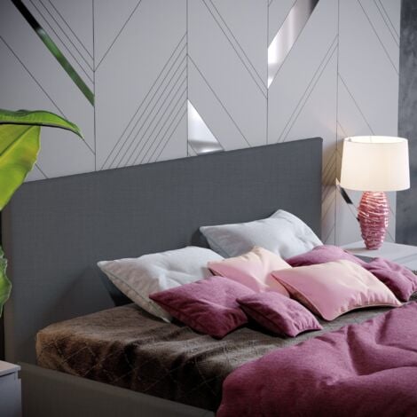 Veronica 5ft King Size Fabric Ottoman Bed Frame, Dark Grey Linen, 200 x 150 cm