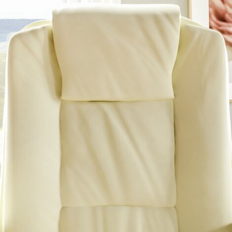 Charlton Office Chair Faux Leather Adjustable Ergonomic Executive Computer Desk Chair Swivel Seat, Cream