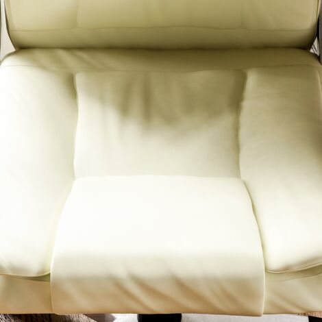 Charlton Office Chair Faux Leather Adjustable Ergonomic Executive Computer Desk Chair Swivel Seat, Cream